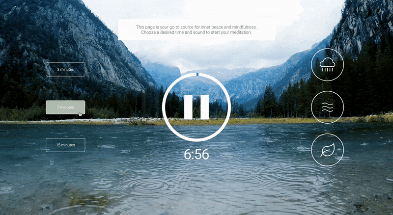 An image of the Meditation app project.